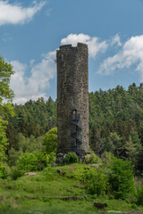 Neuberg ruin of castle in Podhradi village in west Bohemia