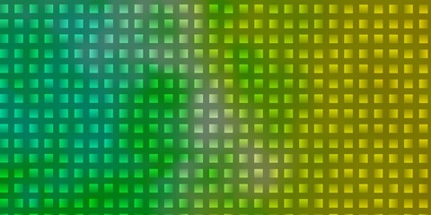 Light Green, Yellow vector background with rectangles.