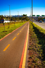 A beautiful view of EPTG street at Brasilia, Brazil.