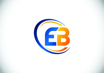 Initial Monogram Letter EB Logo Design Vector Template. EB Letter Logo Design 