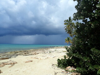 Storm on Tropical Beach