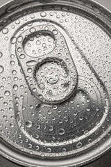 close up of a misted can