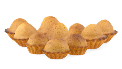 Homemade cake, cupcake on a white background, isolated.