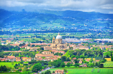 Widok miasta Asyż, Włochy