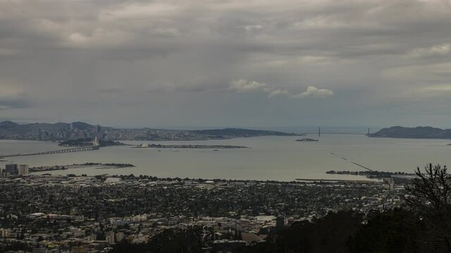 Clouds Rolling Over The Greater Bay Area Seen From Grizzly Peak Above The City 