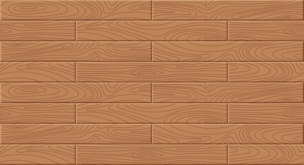 Wood textured seamless pattern. Hand drawn wooden boards, brown natural color repeat texture. Vector illustration template for design, flat interiours, print, paper, decor, photo background