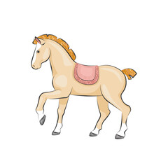 Obraz na płótnie Canvas Horse with short golden mane