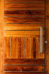brown teak wooden door