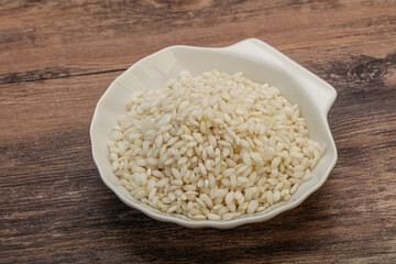 Raw arborio rice for Risotto