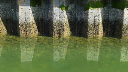 reflection in water  background or wallpaper