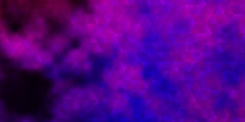 Light Purple vector template with crystals, triangles.