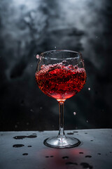 wine splash  in slow motion