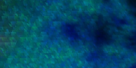 Light BLUE vector background with lines, triangles.