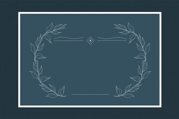 Floral and Vines Certificate, Card or Invitation Background
