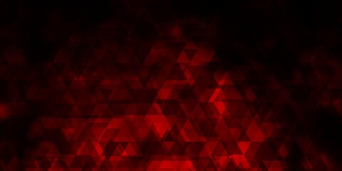 Dark Red vector pattern with lines, triangles.