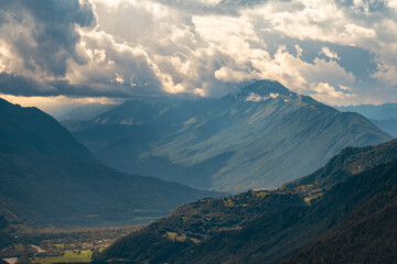 Rain clouds over Soca valley.