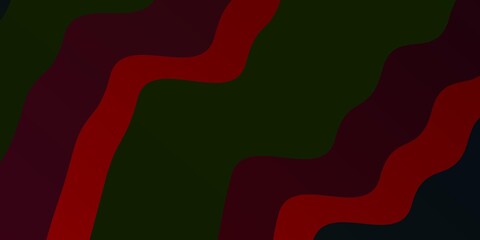 Dark Red vector background with bent lines. Abstract illustration with gradient bows. Smart design for your promotions.