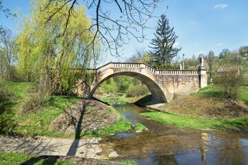 Place  of pilgrimage Kalwaria Zebrzydowska. The 'Angel Bridge' near Kalwaria. Poland.