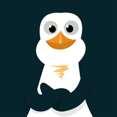 Obraz premium cartoon penguin - a penguin character