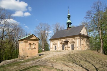 Fototapeta premium Place of pilgrimage Kalwaria Zebrzydowska. The Exposition Chapel and the Church Tomb of Jesus. Poland.