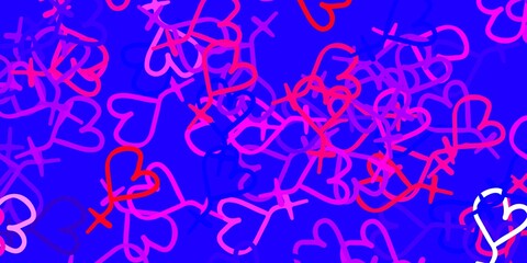 Light Purple, Pink vector texture with women's rights symbols.