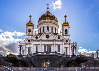 Fototapeta na wymiar cathedral of christ the savior in Moskow, Russia