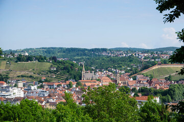 Fototapeta na wymiar view of the city esslingen germany