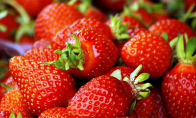 tasty juicy strawberries close-up strawberries for a healthy lifestyle
