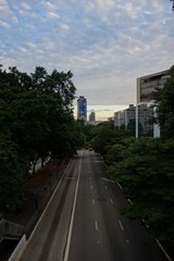 Fototapeta na wymiar Sao Paulo/Brazil: streetview, avenue, topview