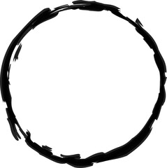 Painting Enso Zen Symbol. Original Freestyle 