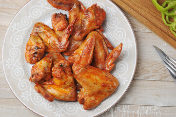 fried chicken wings on a plate