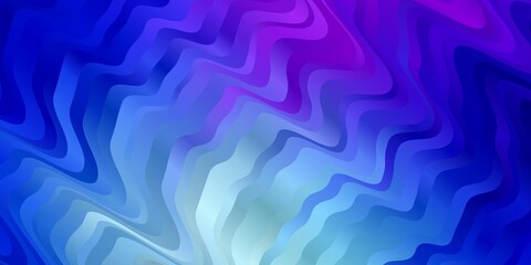 Light Pink, Blue vector background with curved lines. Colorful illustration, which consists of curves. Design for your business promotion.