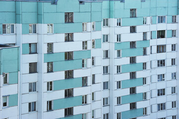 abstract urban background - Windows of a panel multi-storey building