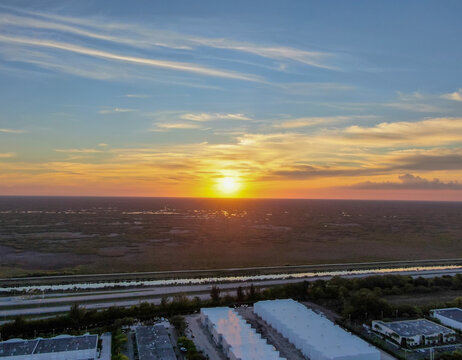 South Florida Aerial Sunset Photography © Kenneth