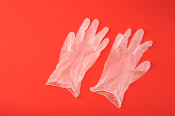 rubber gloves - protection against coronavirus covid-19