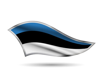 Fototapeta premium Waving Flag of Estonia