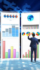 Concept of business charts and finance visualisation