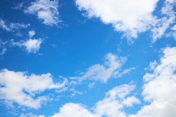 calm cloudscape. blue sky with clouds at sunny day.