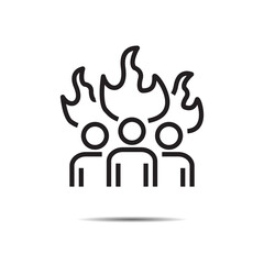 People Icon Work Group Team, Hot head, Teamwork , Match game, Training