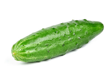 fresh long cucumber isolated on white background.