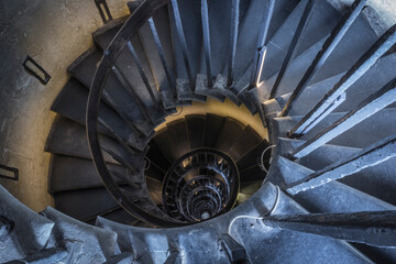 spiral staircase in a tower