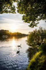 Sonnenuntergang am Maschsee in Hannover
