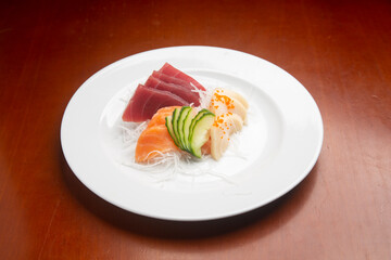 Japanese typical food Sashimi Moriwase