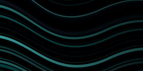 Fototapeta premium Dark BLUE vector pattern with curved lines. Gradient illustration in simple style with bows. Best design for your posters, banners.