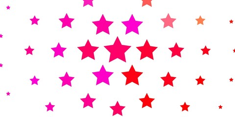 Light Pink, Yellow vector pattern with abstract stars. Blur decorative design in simple style with stars. Theme for cell phones.