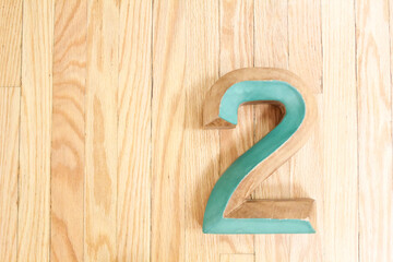 The.Number 2 on Natural Wood