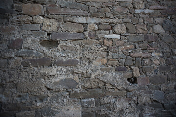 texture of the old wall from brick and stone