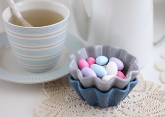 cup of tea and sweets 