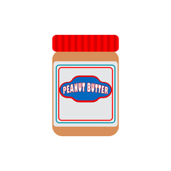 Jar of a peanut butter. Vector illustration