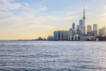 Obraz premium The Toronto Skyline at Sunset
